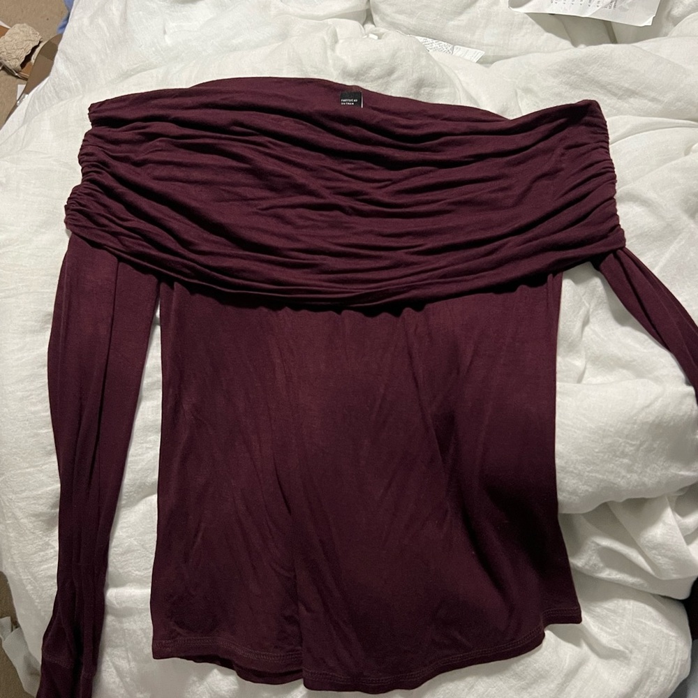 off the shoulder ruched top